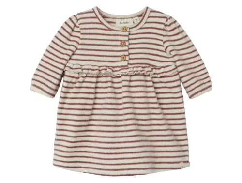 Lil Atelier birch rosebrown stribet bodykjole